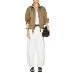 NEW ISABEL MARANT selane drawstring waist jacket in khaki
